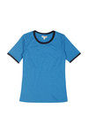 Zivame Urban Gypsy Ribbed Solid Tee- Blue  — thumbnail 6