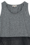 Zivame Achromatic Mesh Paneled Top- Grey — thumbnail 8