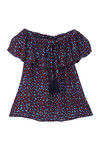 Zivame All About Roses Off Shoulder Flounce Top- Blue — thumbnail 6