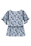 Zivame Floral Print Peplum Blouse- Blue — thumbnail 7
