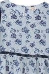 Zivame Floral Print Peplum Blouse- Blue — thumbnail 8