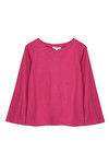 Zivame Marled Full Sleeve Basic Tee- Pink — thumbnail 5