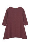 Zivame Cotton Rich Flounce Henley Tee- Maroon — thumbnail 7