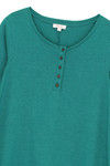 Zivame Cotton Rich Flounce Henley Tee- Turquoise — thumbnail 9
