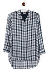 Zivame Urban Gypsy Checks Shirt- Blue — thumbnail 5