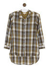 Zivame Yarn Dyed Checks Shirt- Brown — thumbnail 6