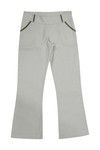 Zivame Chambray Barely Boot Cut Pant- White and Green — thumbnail 6