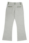 Zivame Chambray Barely Boot Cut Pant- White and Green — thumbnail 7