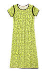 Zivame Cotton Cozzzies Cotton Full Length Nightdress - Green — thumbnail 6