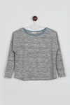 Zivame Burn out Stripe Tee- Grey Melange — thumbnail 5