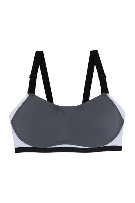 Zelocity High Impact Padded Sports Bra- Grey N White — image 7