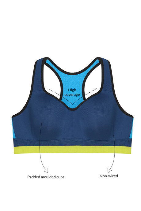 Zelocity High Impact Padded Sports Bra- Blue — image 7