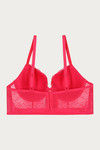 Zivame Luxe Lace Padded Wired Full Coverage Long Line Bra-Love Potion — thumbnail 8