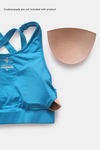 Zelocity Quick Dry Sports Bra With Removable Padding - Methyl Blue — thumbnail 6