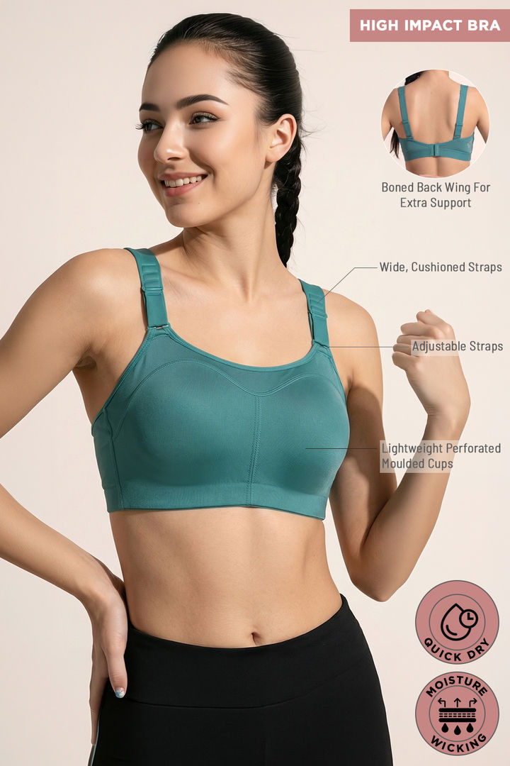Zelocity High Impact Quick Dry Sports Bra - Bayou — image 8