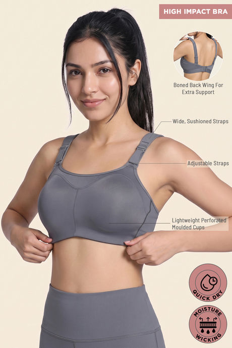 Zelocity High Impact Quick Dry Sports Bra - Castlerock — image 7