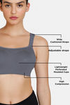 Zelocity High Impact Quick Dry Sports Bra - Castlerock — thumbnail 8
