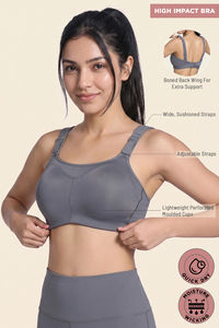 Zelocity High Impact Quick Dry Sports Bra - Castlerock — thumbnail 7