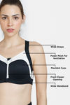 Zelocity High Impact Quick Dry Sports Bra - Anthracite — thumbnail 7