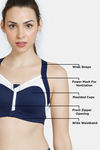Zelocity High Impact Quick Dry Sports Bra - Blue — thumbnail 7