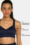 Zelocity High Impact Quick Dry Sports Bra - Blue — thumbnail 7