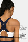 Zelocity High Impact Quick Dry Sports Bra - Blue — thumbnail 8
