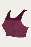 Zelocity Wide Waist Band Sports Bra - Dark Pink — thumbnail 8