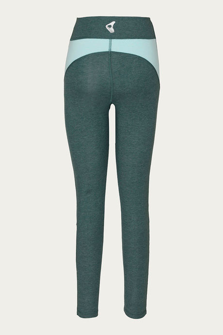 Zelocity High Rise Cotton Legging- Green Melange — image 7