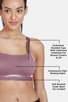 Zelocity High Impact Padded Wide Waist Band Sports Bra - Flint — thumbnail 7