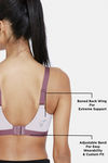 Zelocity High Impact Padded Wide Waist Band Sports Bra - Flint — thumbnail 8