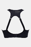 Zelocity High Impact Padded Wide Waist Band Sports Bra - Black — thumbnail 7