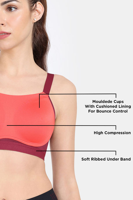 Zelocity High Impact Quick Dry Sports Bra - Rhododendron — image 8