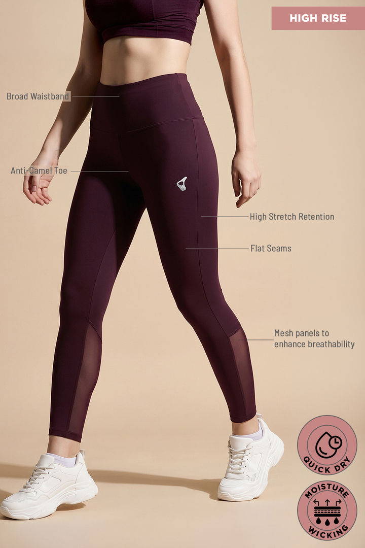 Zelocity Quick Dry Gym Leggings - Fig — image 7