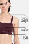 Zelocity High Impact Quick Dry Padded Sports Bra - Fig — thumbnail 7