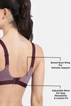 Zelocity High Impact Quick Dry Padded Sports Bra - Fig — thumbnail 8