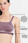 Zelocity High Impact Quick Dry Padded Sports Bra - Flint — thumbnail 8