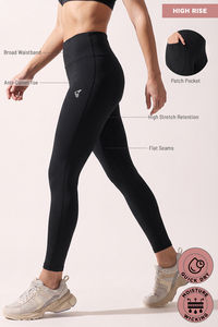 Zelocity Quick Dry Gym Leggings - Black Beauty — thumbnail 7