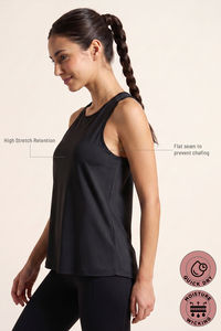Zelocity Quick Dry Relaxed Tank Top - Black Beauty — thumbnail 7