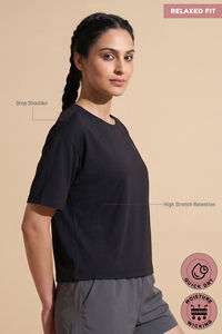 Zelocity Quick Dry Relaxed Top - Black Beauty — thumbnail 7