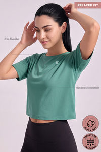 Zelocity Quick Dry Relaxed Top - Malachite Green — thumbnail 6
