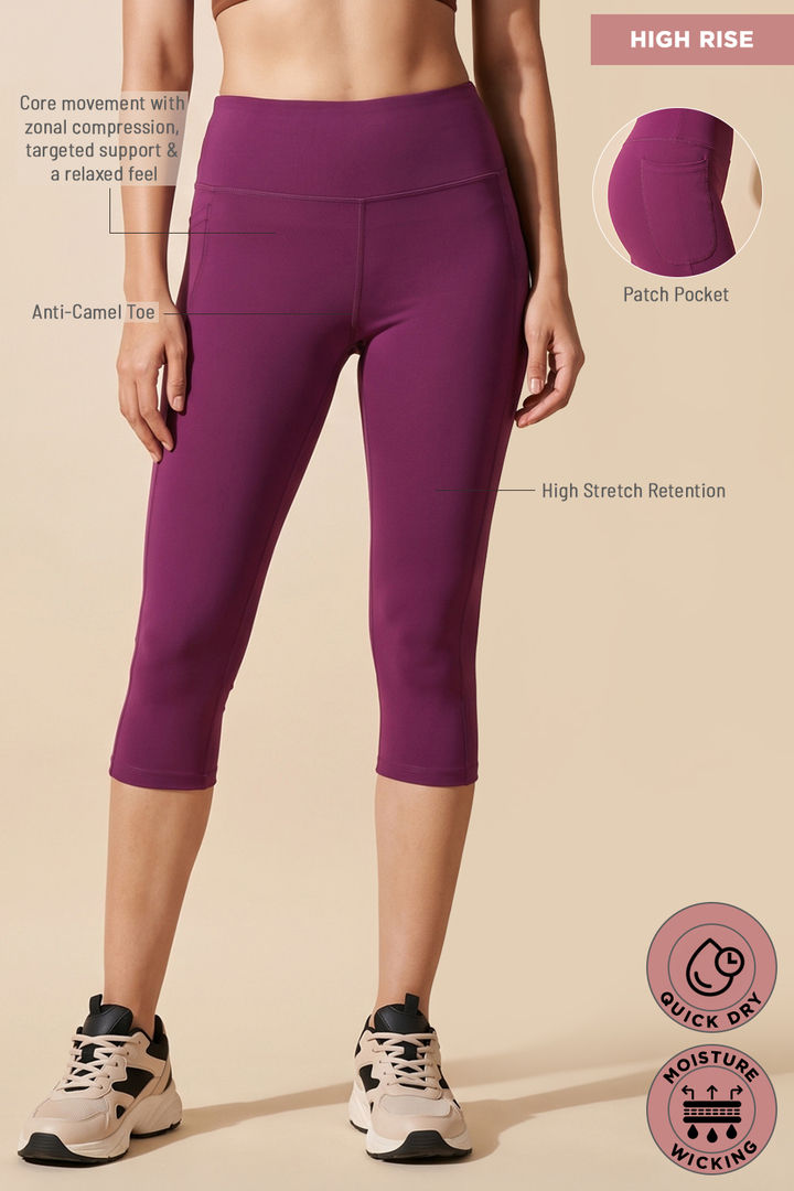 Zelocity Quick Dry Capri - Dark Purple — image 8