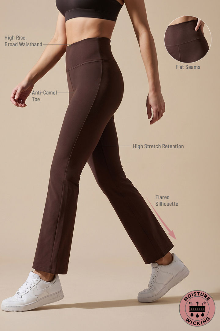 Zelocity Quick Dry Yoga & Training Flare Pant - Brown — image 6