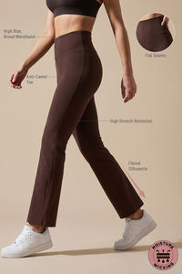 Zelocity Quick Dry Yoga & Training Flare Pant - Brown — thumbnail 6