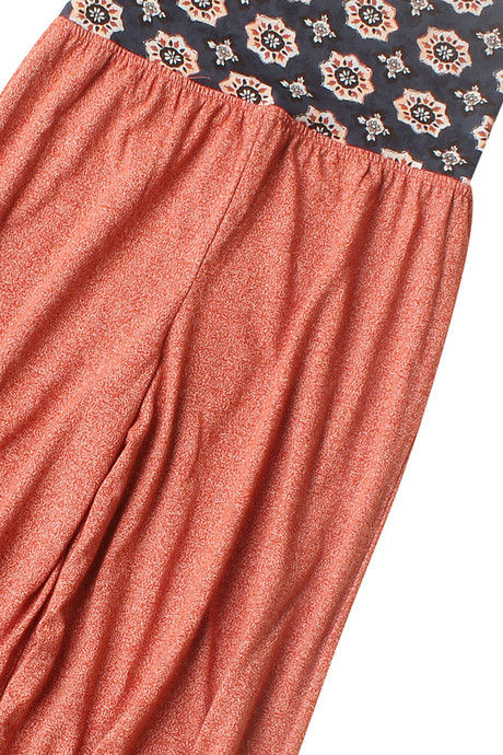 Zivame Full Length Bold Printed Flare Fold over- Rust  — image 8