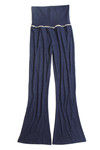 Zivame Melange Waist Fold Over Boot Cut Pant - Blue — thumbnail 4