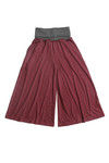 Zivame Foldover Culottue Pant- Maroon Chracoal — thumbnail 7