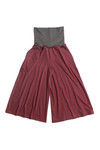 Zivame Foldover Culottue Pant- Maroon Chracoal — thumbnail 9