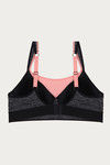Zelocity Padded Sports Bra- Grey And Black — thumbnail 8