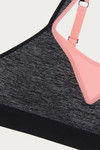 Zelocity Padded Sports Bra- Grey And Black — thumbnail 10