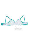 Zivame Cotton Fresh Floral Ecstasy Padded Underwired T-Shirt Bra- Green — thumbnail 7